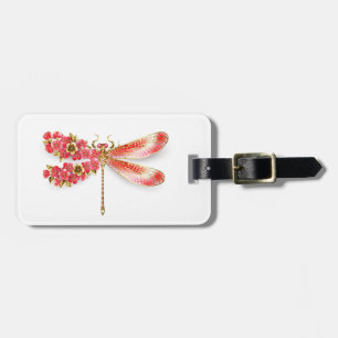 Bloemenlibel met sieraden sakura bagagelabel