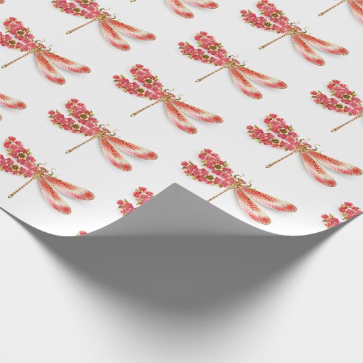 Bloemenlibel met sieraden sakura cadeaupapier (Hoek)