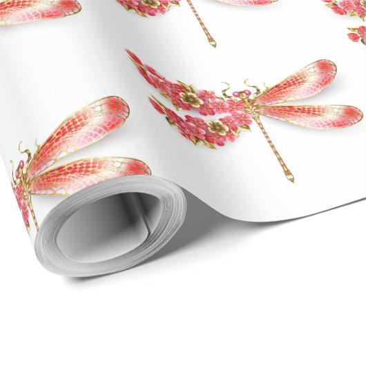 Bloemenlibel met sieraden sakura cadeaupapier (Rol Hoek)