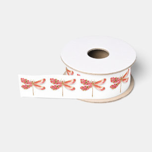 Bloemenlibel met sieraden sakura grosgrain lint