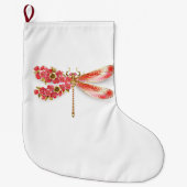 Bloemenlibel met sieraden sakura grote kerstsok (Voorkant)