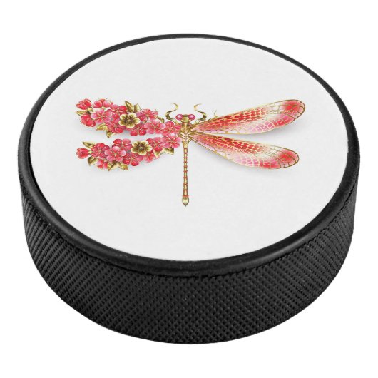 Bloemenlibel met sieraden sakura hockey puck (3/4)