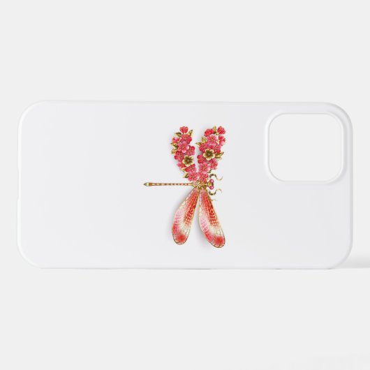 Bloemenlibel met sieraden sakura iPhone hoesje (Achterkant horizontaal)