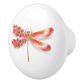 Bloemenlibel met sieraden sakura keramische knop (Rechts)