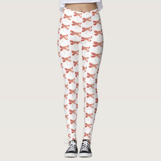 Bloemenlibel met sieraden sakura leggings (Voorkant)