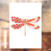 Bloemenlibel met sieraden sakura raamsticker (Vel 2)
