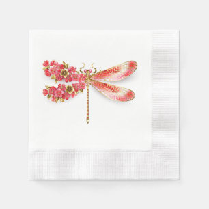 Bloemenlibel met sieraden sakura servet