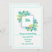 Bloemenlijst Uitnodiging (Voorkant / Achterkant)