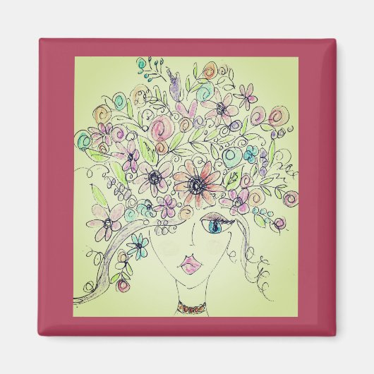 bloemenmagneton magneet (Voorkant)