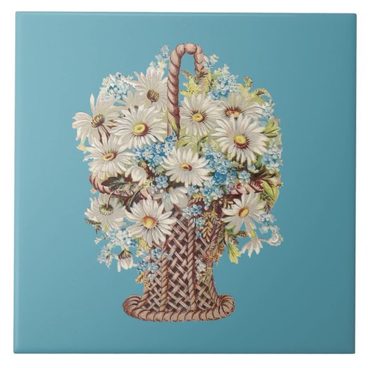  bloemenmand home decor tegel tegeltje (Voorkant)