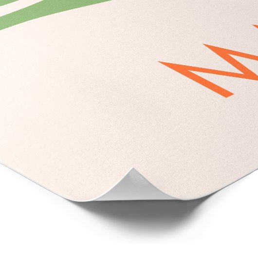 Bloemenmarkt Abstract Retro Daffodil Poster (Hoek)