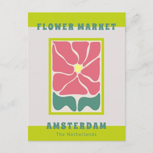 Bloemenmarkt Amsterdam Briefkaart (Voorkant)
