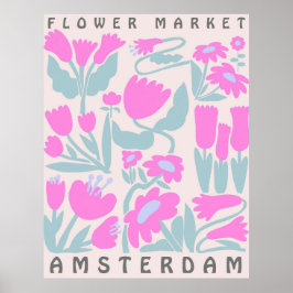 Bloemenmarkt Amsterdam Poster Bloemenesthetiek