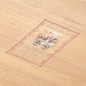 Bloemenmarkt bruids douche uitnodiging acryl uitnodigingen (Laagn)