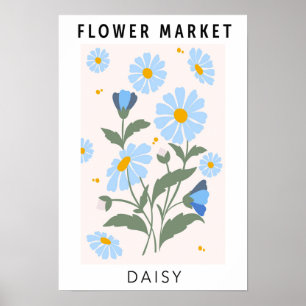Bloemenmarkt Daisy Poster