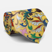 Bloemenmarkt Geel Wildflower Botanical Stropdas (Opgerold)