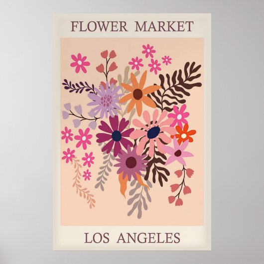 Bloemenmarkt Los Angeles Poster (Voorkant)
