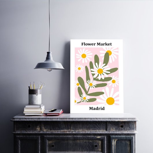 Bloemenmarkt Madrid, Wall Art Design Canvas Afdruk