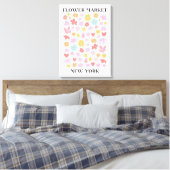Bloemenmarkt New York lente bloementuin Canvas Afdruk (Insitu (Slaapkamer))