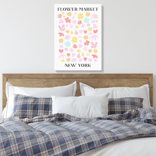 Bloemenmarkt New York lente bloementuin Canvas Afdruk (Insitu (Slaapkamer))