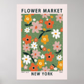 Bloemenmarkt New York Poster (Voorkant)