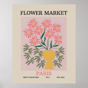Bloemenmarkt parijs planten botanische kunst print