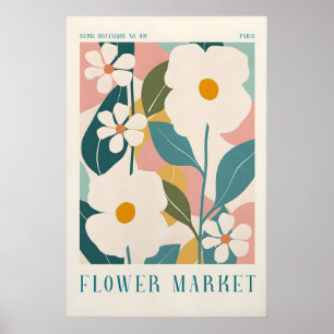 Bloemenmarkt Parijs Print Botanische Muurkunst