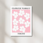 Bloemenmarkt Tokio Roze Kersenbloesem Bloemen Canvas Afdruk