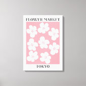 Bloemenmarkt Tokio Roze Kersenbloesem Bloemen Canvas Afdruk (Voorkant)