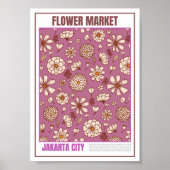 Bloemenmarkt Zuidoost-Azië Jakarta Poster (Voorkant)
