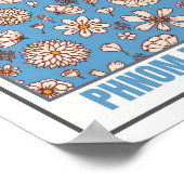 Bloemenmarkt Zuidoost-Azië Phnom Penh Poster (Hoek)