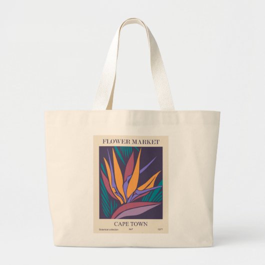  bloemenmarktontwerp grote tote bag (Voorkant)