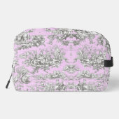  bloemenmeertje roze toile de jouy monogram ac toilettasje (Achterkant)