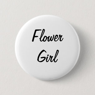 Bloemenmeisje Badge Ronde Button 5,7 Cm