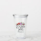 Bloemenmeisje Bouquet Acryl Drinkbeker (Voorkant)