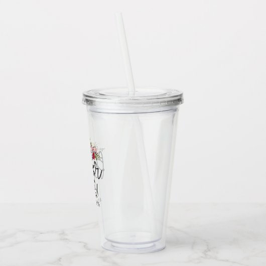 Bloemenmeisje Bouquet Acryl Drinkbeker (Links)