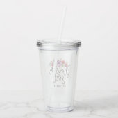 Bloemenmeisje Bouquet Acryl Drinkbeker (Achterkant)