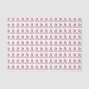 Bloemenmeisje Bridal bruiloft Pink Gown Print Tissuepapier