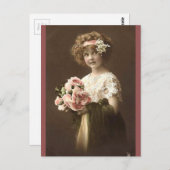  Bloemenmeisje Briefkaart (Voorkant / Achterkant)