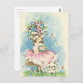  Bloemenmeisje Briefkaart (Voorkant / Achterkant)