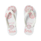 Bloemenmeisje bruiloft Roos Teenslippers (Voetbed)