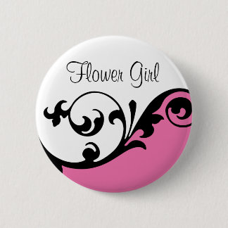 Bloemenmeisje Button