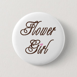 Bloemenmeisje Classy Browns Ronde Button 5,7 Cm