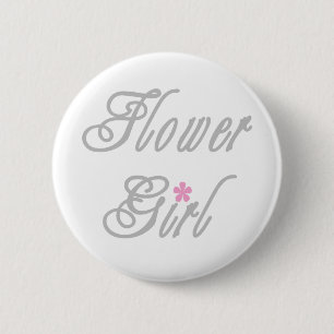 Bloemenmeisje Classy Grays Ronde Button 5,7 Cm