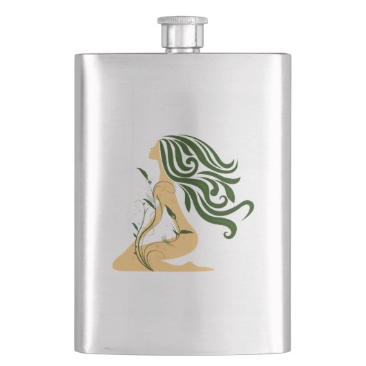 Bloemenmeisje Flask Flacon (Voorkant)