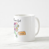 Bloemenmeisje Gepersonaliseerde bloemen Koffiemok (Voorkant rechts)