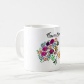 Bloemenmeisje Gepersonaliseerde bloemen Koffiemok (Voorkant links)