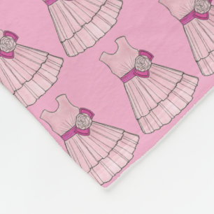 Bloemenmeisje Gift Bridal Pageant Pink Party Dress Fleece Deken