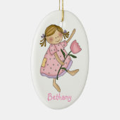 Bloemenmeisje Gift Ornament (Rechts)