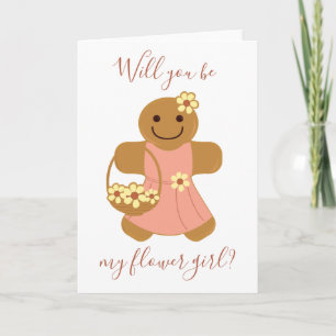 Bloemenmeisje Gingerbread Kaart
